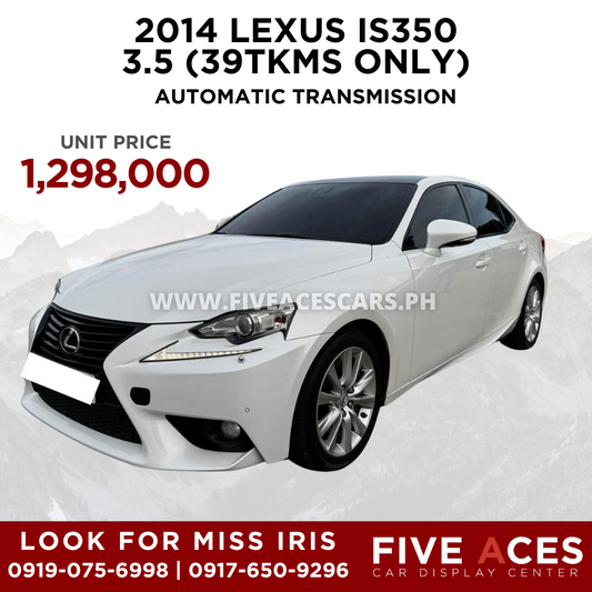 2014 LEXUS IS350 3.5L AUTOMATIC TRANSMISSION (39T KMS ONLY) LEXUS