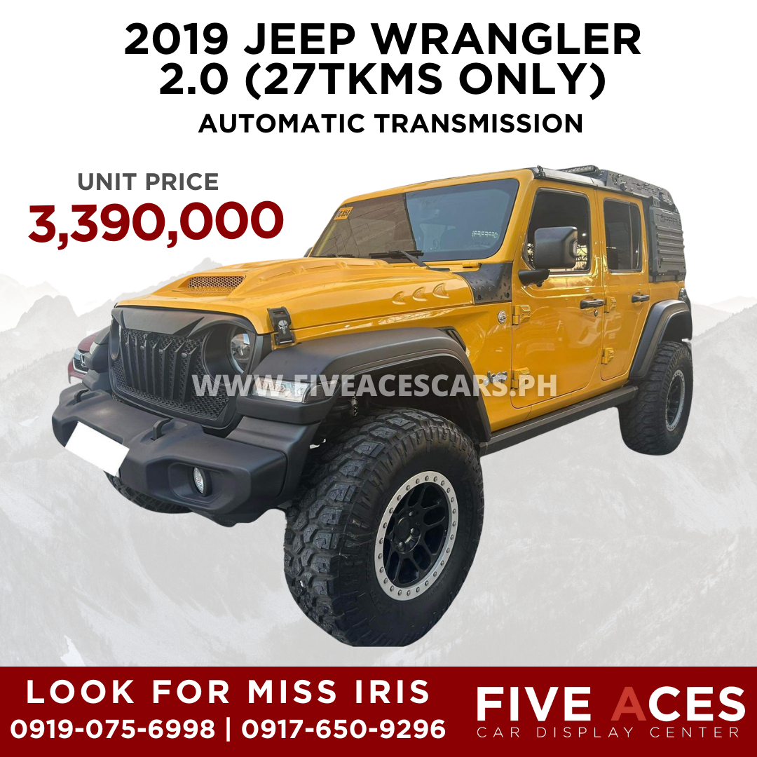 2019 JEEP WRANGLER 2.0L GAS AUTOMATIC TRANSMISSION (27TKMS ONLY!) JEEP