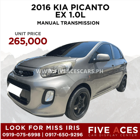 2016 KIA PICANTO EX 1.0L MANUAL TRANSMISSION  KIA