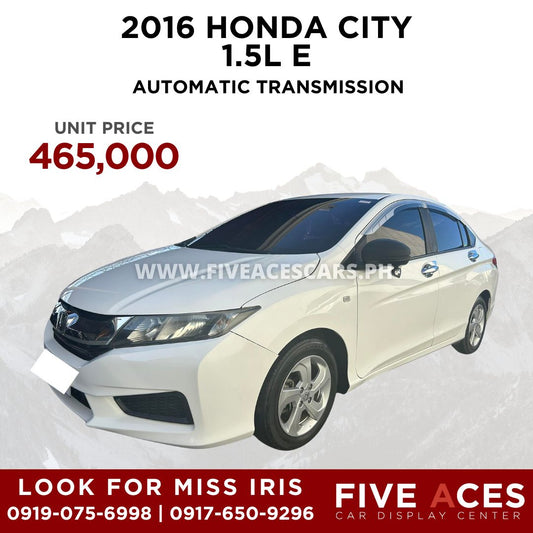 2016 HONDA CITY 1.5L E AUTOMATIC TRANSMISSION HONDA