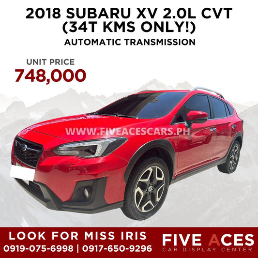 2018 SUBARU XV 2.0L CVT AUTOMATIC TRANSMISSION (34T KMS ONLY!) SUBARU